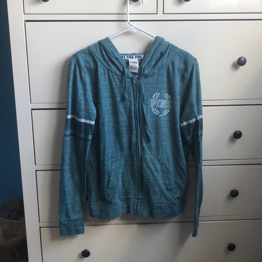 PINK blue zip up
